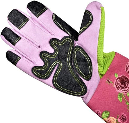 Ladies Long Rose Pruning Gloves – Thorn-Proof & Anti-Slip Gardening Work Gloves with Extended Cuff, One Size Fits Most
