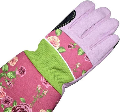 Ladies Long Rose Pruning Gloves – Thorn-Proof & Anti-Slip Gardening Work Gloves with Extended Cuff, One Size Fits Most