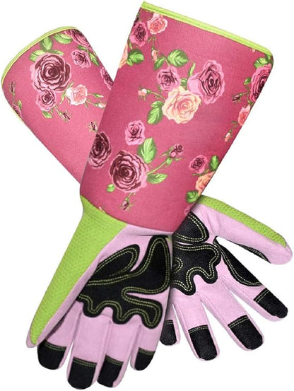Ladies Long Rose Pruning Gloves – Thorn-Proof & Anti-Slip Gardening Work Gloves with Extended Cuff, One Size Fits Most