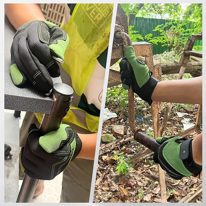 Breathable Anti-Slip Gardening Work Gloves – Unisex Durable Grip Gloves with Adjustable Wrist Strap, One Size Fits Most