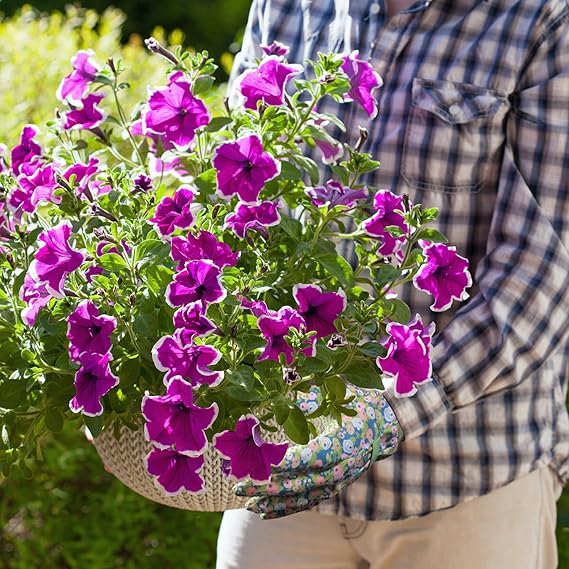 Ladies’ Floral Gardening Gloves – Breathable & Non-Slip Cotton Work Gloves with Elastic Cuffs, One Size Fits Most