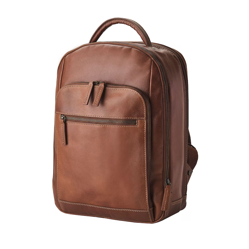 Vegetable Tanned Buffalo Leather 20L Laptop Backpack