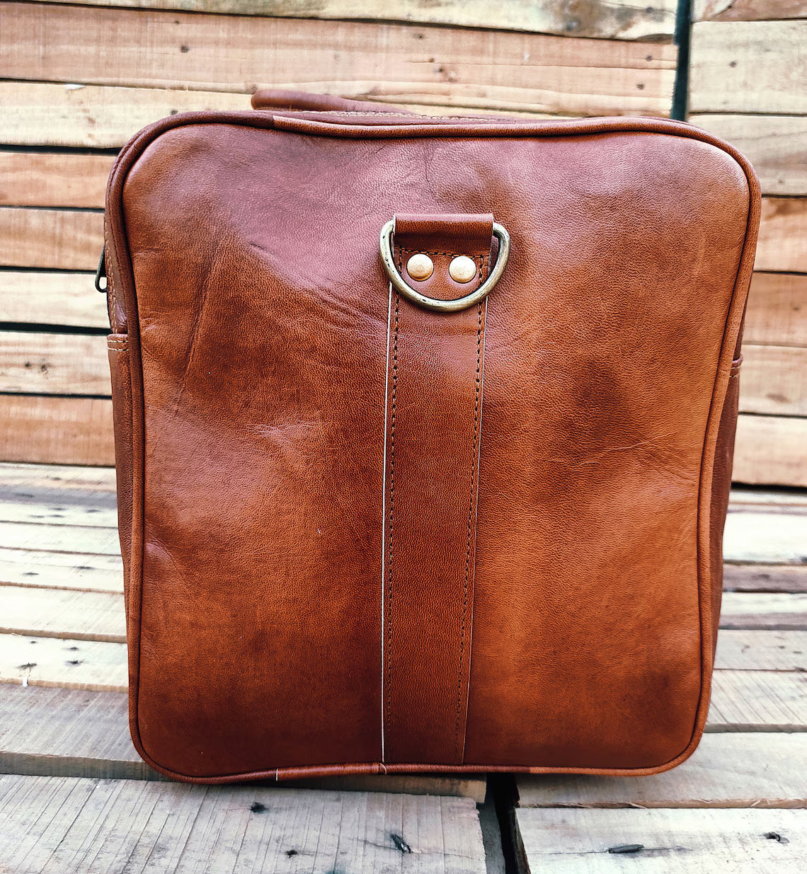 Vintage Brown Leather Extra Large Travel Duffle Bag