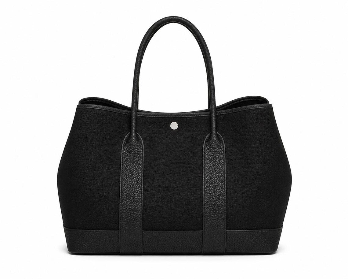 Top Grain Leather Structured Work Tote Bag