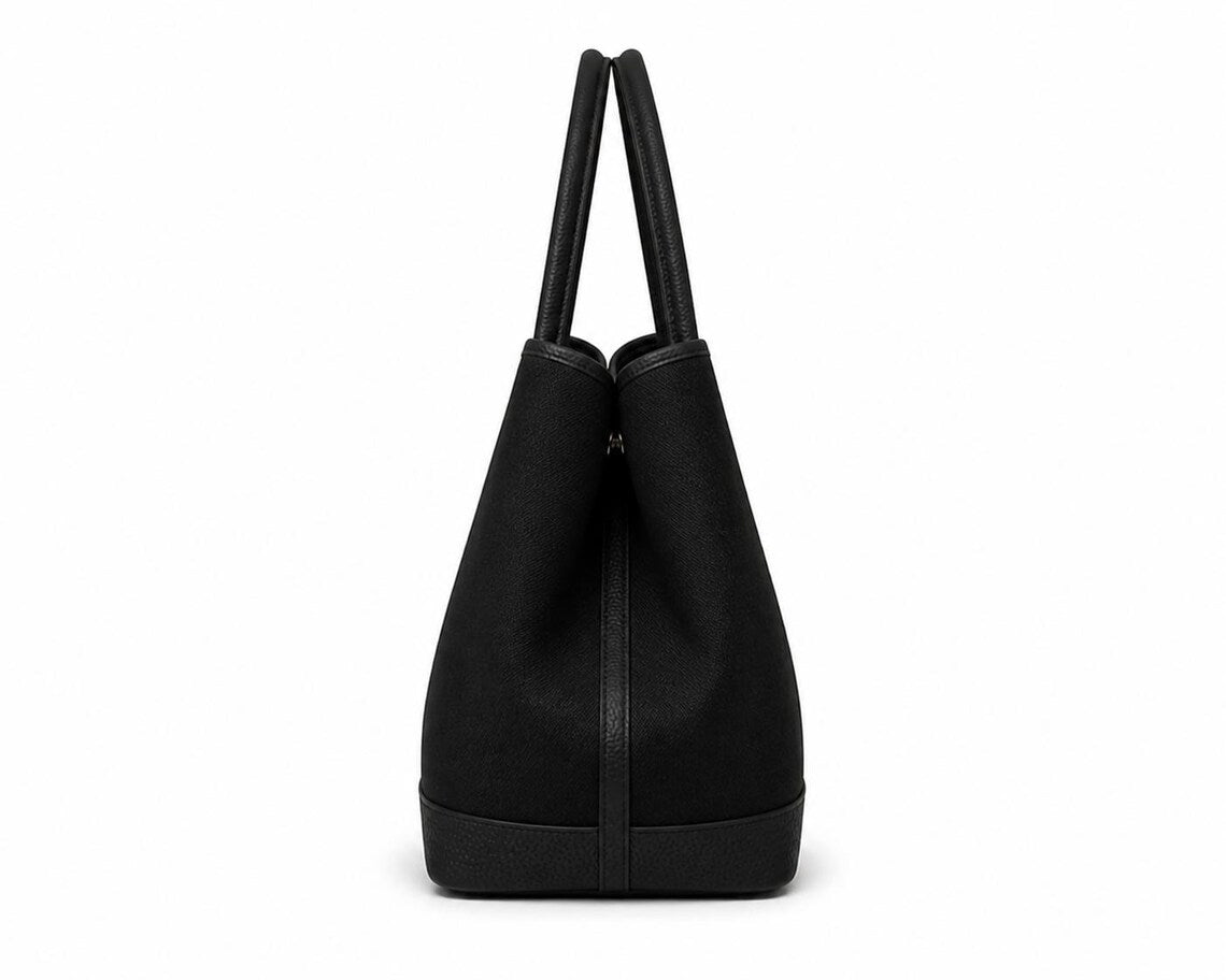 Top Grain Leather Structured Work Tote Bag