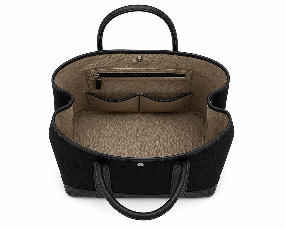 Top Grain Leather Structured Work Tote Bag